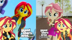 Size: 2289x1288 | Tagged: safe, imported from derpibooru, sunset shimmer, equestria girls, equestria girls series, forgotten friendship, friendship games, angry, argument, grand theft auto, gta san andreas, gta v, mod