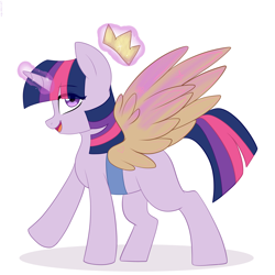 Size: 2200x2200 | Tagged: safe, artist:cottonaime, imported from derpibooru, twilight sparkle, pony, unicorn, fake wings, female, filly, filly twilight sparkle, high res, looking up, magic, open mouth, smiling, solo, younger