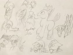 Size: 3847x2889 | Tagged: safe, artist:spirit--productions, imported from derpibooru, oc, oc:lightning bliss, oc:tranzmute, alicorn, pony, alicorn oc, female, high res, horn, lineart, male, mare, sketch, sketch dump, stallion, traditional art, upside down, wings
