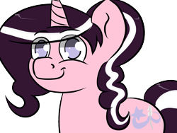 Size: 1024x768 | Tagged: safe, artist:tranzmuteproductions, imported from derpibooru, oc, oc only, oc:magpie, pony, unicorn, female, horn, mare, simple background, smiling, solo, transparent background, unicorn oc