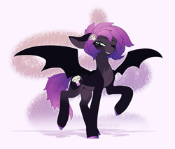 Size: 1800x1524 | Tagged: safe, artist:proxicute, imported from derpibooru, oc, oc only, oc:midinight, bat pony, pony, cute, male, solo, stallion