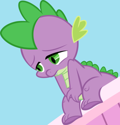 Size: 2894x3000 | Tagged: safe, artist:frownfactory, imported from derpibooru, screencap, spike, dragon, secret of my excess, high res, male, sad, simple background, solo, vector