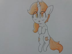 Size: 2064x1548 | Tagged: safe, artist:cherro, imported from derpibooru, oc, oc only, oc:kitty kit, pony, unicorn, solo, traditional art