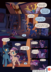 Size: 3541x5016 | Tagged: safe, artist:kaleido-art, artist:lummh, imported from derpibooru, night light, princess cadance, princess celestia, shining armor, twilight sparkle, twilight velvet, alicorn, pony, unicorn, comic:the princess of love, absurd resolution, advertisement, baby, baby pony, baby twilight sparkle, bed, book, brother and sister, brothers, candle, canterlot, child, family, family photo, father, father and child, father and daughter, father and son, female, filly, filly twilight sparkle, foal, foalsitter, frown, husband, husband and wife, ladder, male, mare, mother, mother and child, mother and daughter, mother and son, multiple characters, open mouth, open smile, room, siblings, smiling, son, sparkle family, stallion, talking, teen princess cadance, teenager, unicorn twilight, wife, young cadance, young twilight, younger