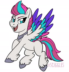 Size: 2260x2384 | Tagged: safe, artist:sciggles, imported from derpibooru, zipp storm, pegasus, pony, female, g5, high res, my little pony: a new generation, simple background, solo, white background