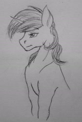 Size: 1840x2738 | Tagged: safe, artist:crazyaniknowit, imported from derpibooru, lyra heartstrings, pony, monochrome, solo, traditional art