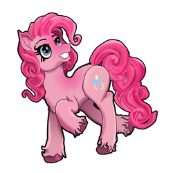 Size: 7344x7344 | Tagged: safe, artist:fluffywolf36, imported from derpibooru, pinkie pie, earth pony, pony, absurd resolution, female, hooves, simple background, solo, unshorn fetlocks, white background