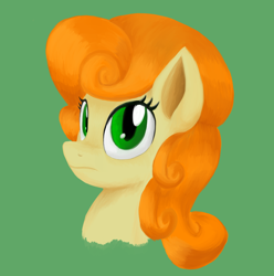 Size: 2356x2376 | Tagged: safe, artist:iron curtain, imported from derpibooru, carrot top, golden harvest, earth pony, pony, bust, female, high res, portrait, simple background, solo