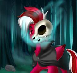 Size: 1280x1213 | Tagged: safe, artist:joaothejohn, imported from derpibooru, oc, oc only, oc:flamebrush, pegasus, pony, fire, forest, halloween, holiday, pegasus oc, solo, undertale