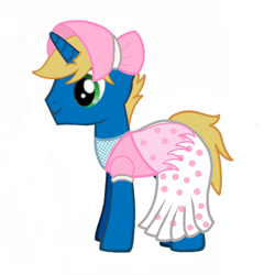 Size: 900x900 | Tagged: safe, artist:ry-bluepony1, imported from derpibooru, oc, oc:train track, pony, unicorn, base used, bo peep, clothes, costume, halloween, halloween costume, holiday, male, nightmare night, show accurate, stallion