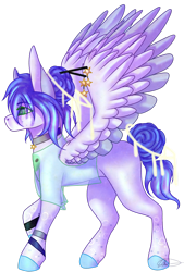 Size: 1920x2848 | Tagged: safe, artist:ermy-poo, imported from derpibooru, oc, oc only, pegasus, pony, choker, female, mare, simple background, solo, spread wings, transparent background, wings