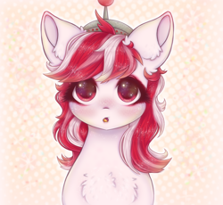 Size: 1100x1010 | Tagged: safe, artist:saltyvity, imported from derpibooru, sugar moonlight, earth pony, pony, anti-mind reading cap, background pony, big eyes, chest fluff, cute, female, fluffy, g5, glitter, looking at you, my little pony: a new generation, pink background, simple background, solo, sparkles