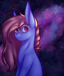 Size: 2949x3500 | Tagged: safe, artist:ermy-poo, imported from derpibooru, oc, oc only, pony, high res, night, night sky, sitting, sky, solo, starry night