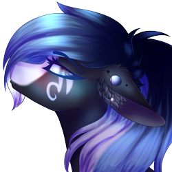 Size: 3500x3500 | Tagged: safe, artist:ermy-poo, imported from derpibooru, oc, oc only, pony, bust, ear piercing, female, floppy ears, high res, mare, piercing, simple background, solo, transparent background