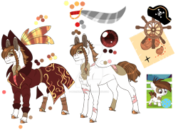 Size: 1280x954 | Tagged: safe, artist:malinraf1615, imported from derpibooru, pipsqueak, earth pony, pony, alternate hairstyle, bandage, boots, chest fluff, clothes, coat, colt, cutlass, feather, hat, male, markings, older, older pipsqueak, pirate, pirate hat, reference sheet, scar, shoes, simple background, solo, stallion, sword, transparent background, unshorn fetlocks, weapon