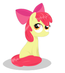 Size: 1800x2012 | Tagged: safe, artist:patchnpaw, imported from derpibooru, apple bloom, earth pony, pony, female, filly, looking up, simple background, sitting, solo, transparent background