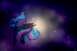 Size: 6000x4000 | Tagged: safe, artist:yuumirou, imported from derpibooru, oc, oc only, alicorn, pony, absurd resolution, female, mare, solo, space