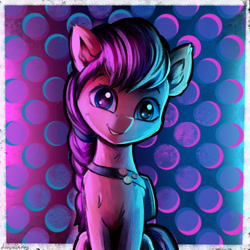 Size: 1024x1024 | Tagged: safe, artist:adagiostring, imported from derpibooru, sunny starscout, pony, spoiler:my little pony: a new generation, bust, cannon, commission, cute, furry, g5, looking at you, my little pony: a new generation, new cast, new generation, new ponys, portrait, solo