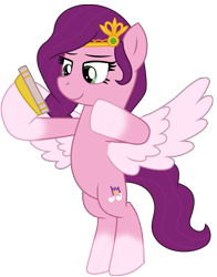 Size: 5039x6413 | Tagged: safe, artist:ejlightning007arts, imported from derpibooru, pipp petals, pegasus, pony, adorapipp, cellphone, cute, female, flying, g4, g5, g5 to g4, iphone, jewelry, mare, my little pony: a new generation, phone, simple background, solo, tiara, transparent background, vector
