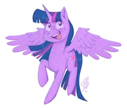 Size: 1208x1025 | Tagged: safe, artist:saggiemimms, imported from derpibooru, twilight sparkle, alicorn, pony, open mouth, simple background, solo, spread wings, twilight sparkle (alicorn), white background, wings