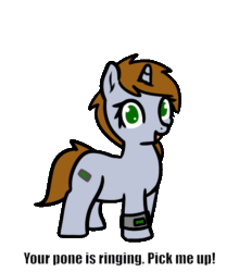 Size: 525x597 | Tagged: safe, artist:neuro, imported from derpibooru, oc, oc only, oc:littlepip, pony, unicorn, fallout equestria, animated, ear flick, female, floppy ears, full body, gif, horn, looking at you, mare, open mouth, open smile, pipbuck, pone, simple background, smiling, smiling at you, solo, standing, tail, transparent background, unicorn oc, vibrating