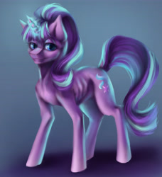 Size: 5733x6276 | Tagged: dead source, safe, artist:morozov01, imported from derpibooru, starlight glimmer, pony, unicorn, anorexic, female, glowing, glowing horn, horn, s5 starlight, solo