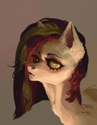 Size: 1680x2160 | Tagged: safe, artist:yanisfucker, imported from derpibooru, oc, oc only, pegasus, pony, bust, ear fluff, female, gradient background, mare, portrait, solo