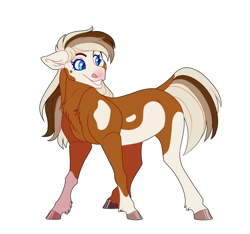 Size: 1600x1500 | Tagged: safe, artist:uunicornicc, imported from derpibooru, oc, oc only, earth pony, pony, coat markings, female, heart eyes, mare, pinto, simple background, solo, white background, wingding eyes