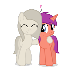 Size: 2000x2000 | Tagged: safe, artist:candy meow, imported from derpibooru, oc, oc only, oc:lavender bloom, oc:silky roads, earth pony, pony, unicorn, :t, digital art, duo, duo female, earth pony oc, eyes closed, female, game, heart, high res, hoof around neck, horn, hug, legends of equestria, mane, mare, mother and child, mother and daughter, mother's day, npc, shadow, show accurate, simple background, smiling, standing, tail, transparent background, unicorn oc, video game