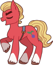 Size: 1706x2104 | Tagged: safe, artist:nawnii, imported from derpibooru, sprout cloverleaf, earth pony, pony, chest fluff, ear fluff, eyes closed, g5, male, my little pony: a new generation, open mouth, profile, simple background, solo, stallion, transparent background