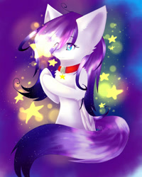 Size: 1080x1350 | Tagged: safe, artist:primarylilybrisk, imported from derpibooru, oc, oc only, pegasus, pony, collar, female, mare, solo, stars