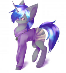 Size: 1080x1208 | Tagged: safe, artist:primarylilybrisk, imported from derpibooru, oc, oc only, pony, unicorn, jewelry, pendant, signature, simple background, solo, standing, white background