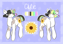 Size: 2000x1413 | Tagged: safe, artist:yuumirou, imported from derpibooru, oc, oc only, oc:clytie, pony, unicorn, female, mare, reference sheet, solo