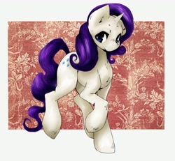 Size: 2898x2680 | Tagged: safe, artist:ambilia-scriba, imported from derpibooru, rarity, pony, unicorn, base used, female, high res, horn, mare, raised hoof, solo