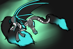 Size: 2524x1700 | Tagged: safe, artist:beamybutt, imported from derpibooru, oc, oc only, bat pony, pony, abstract background, bat pony oc, bat wings, ear fluff, eyelashes, horns, male, solo, stallion, wings