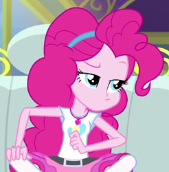 Size: 580x589 | Tagged: safe, imported from derpibooru, screencap, pinkie pie, equestria girls, equestria girls series, road trippin, cropped, solo