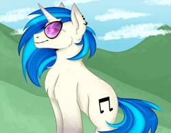 Size: 2311x1800 | Tagged: safe, artist:bennythebunny95, imported from derpibooru, dj pon-3, vinyl scratch, pony, unicorn, chest fluff, female, solo