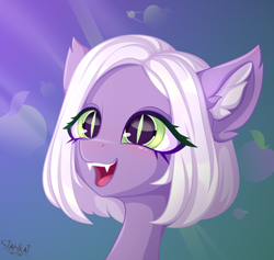 Size: 2280x2160 | Tagged: safe, artist:stahlkat, imported from derpibooru, oc, oc only, oc:albedo, bat pony, pony, bust, female, high res, portrait, solo