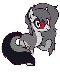 Size: 1440x1728 | Tagged: safe, artist:motownwarrior01, imported from derpibooru, oc, oc only, oc:specter, demon, demon pony, hellhound, hybrid, pony, unicorn, cute, female, hellhound pony, helluva boss, interspecies offspring, magical lesbian spawn, mare, offspring, parent:afterlife, parent:loona, parents:canon x oc, simple background, solo, transparent background