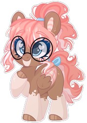 Size: 823x1156 | Tagged: safe, artist:cinnamontee, imported from derpibooru, oc, oc only, pegasus, pony, female, filly, glasses, simple background, solo, transparent background