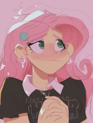 Size: 1536x2048 | Tagged: safe, artist:dreamz, imported from derpibooru, fluttershy, equestria girls, bust, cute, female, icon, portrait, simple background, solo