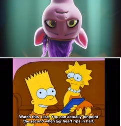 Size: 1468x1524 | Tagged: safe, edit, edited screencap, imported from derpibooru, screencap, pipp petals, spoiler:my little pony: a new generation, bart simpson, g5, i love lisa, lisa simpson, meme, my little pony: a new generation, sad, the simpsons