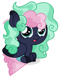 Size: 1920x2509 | Tagged: safe, artist:cirillaq, imported from derpibooru, oc, oc only, oc:night cloud, pegasus, pony, baby, baby pony, simple background, solo, tongue out, transparent background