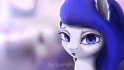 Size: 1920x1080 | Tagged: safe, artist:lumolla, imported from derpibooru, oc, oc only, pegasus, pony, bust, female, portrait, solo