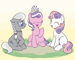 Size: 5590x4434 | Tagged: artist needed, source needed, safe, imported from derpibooru, diamond tiara, silver spoon, sweetie belle, earth pony, pony, unicorn, blank flank, eyes closed, female, filly, foal, trio