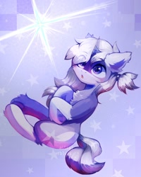 Size: 1258x1570 | Tagged: safe, artist:astralblues, imported from derpibooru, oc, oc only, pony, unicorn, abstract background, female, mare, open mouth, solo