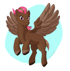 Size: 2098x2128 | Tagged: artist needed, safe, imported from derpibooru, oc, oc only, oc:nameless, unnamed oc, pegasus, pony, high res, looking at you, multicolored hair, simple background, solo, spread wings, unshorn fetlocks, wings