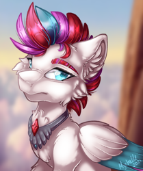 Size: 2550x3047 | Tagged: safe, artist:mychelle, imported from derpibooru, zipp storm, pegasus, pony, bust, cheek fluff, chest fluff, ear fluff, female, fluffy, g5, high res, mare, my little pony: a new generation, peytral, portrait, solo