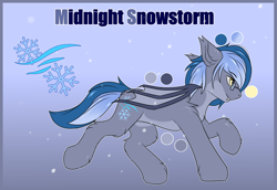 Size: 2900x2000 | Tagged: safe, artist:snowstormbat, imported from derpibooru, oc, oc only, oc:midnight snowstorm, bat pony, pony, bat wings, chest fluff, cutie mark, ear fluff, eyebrows, eyebrows visible through hair, fangs, floppy ears, folded wings, glasses, gradient background, high res, hoof fluff, male, reference sheet, running, shoulder fluff, smiling, snow, solo, stallion, wings