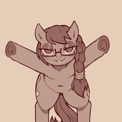 Size: 1200x1200 | Tagged: safe, artist:cold-blooded-twilight, silver spoon, earth pony, pony, belly button, female, filly, looking at you, monochrome, solo, solo female